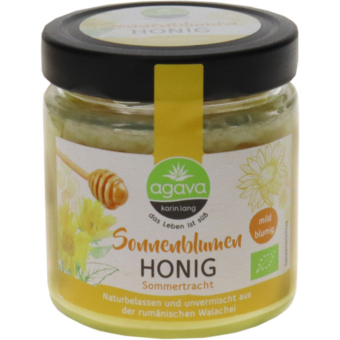 BIO Sonnenblumenhonig Sommertracht, 500g von agava