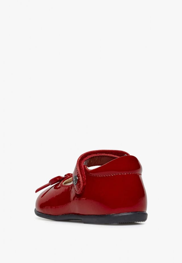 NATURINO BALLETBallerinas aus Lackleder mit Riemchen, Dunkelrot