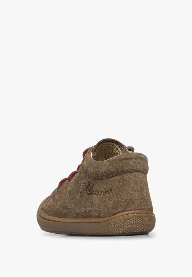 NATURINO COCOON ZIPLauflernschuhe aus Veloursleder mit Reißverschluss, Hellbraun