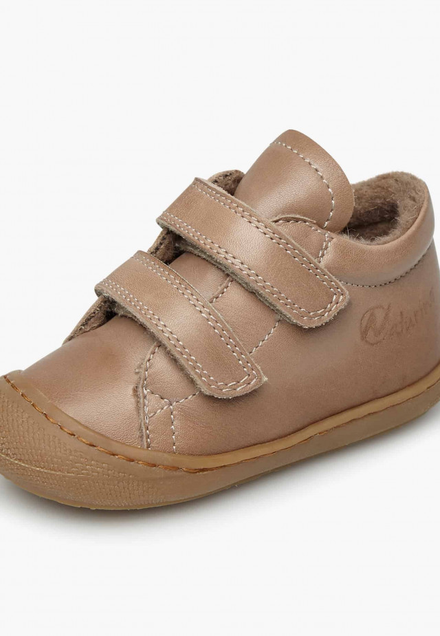 NATURINO COCOON VLLauflernschuhe aus Nappaleder mit Wollfutter, Taupe