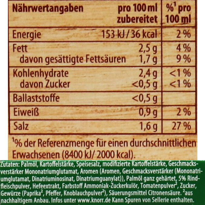 Klare Bratensaft Basis, 8x 10g von Knorr