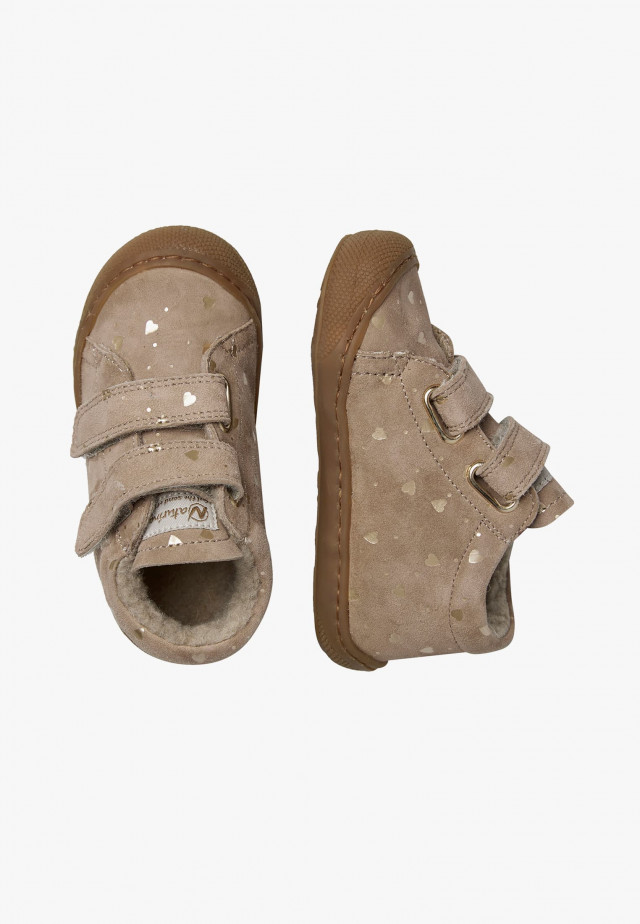 NATURINO COCOON VLLauflernschuhe aus Veloursleder, Taupe
