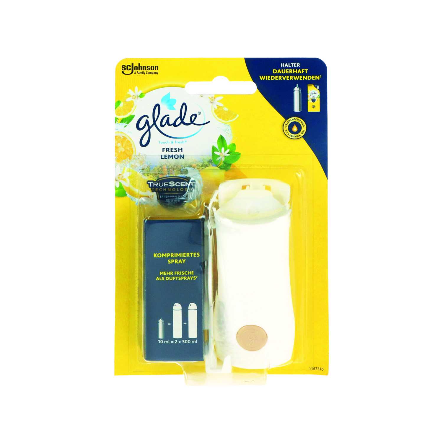 Glade touch & fresh Starter-Set 1 Halter & 1 Nachfüller fresh lemon