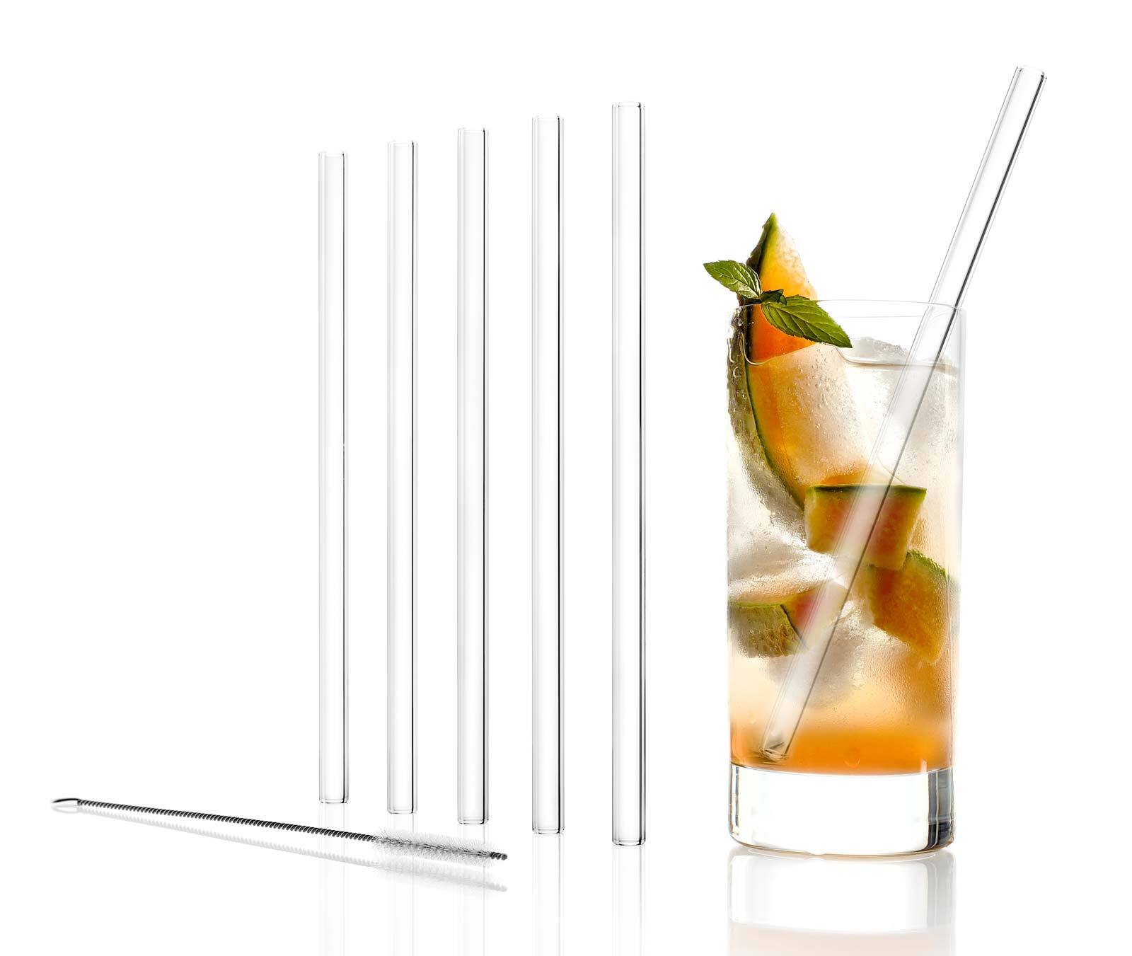 Stölzle Lausitz Glastrinkhalme Bar 15 cm 7er Set