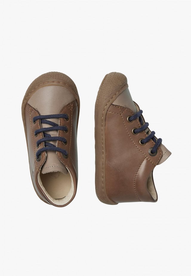 NATURINO COCOONLauflernschuhe aus Leder, Beige-Cognac