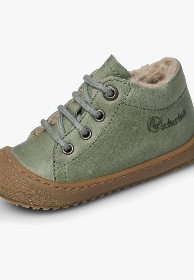 NATURINO RACOONLauflernschuhe mit Wollfutter, Salbei