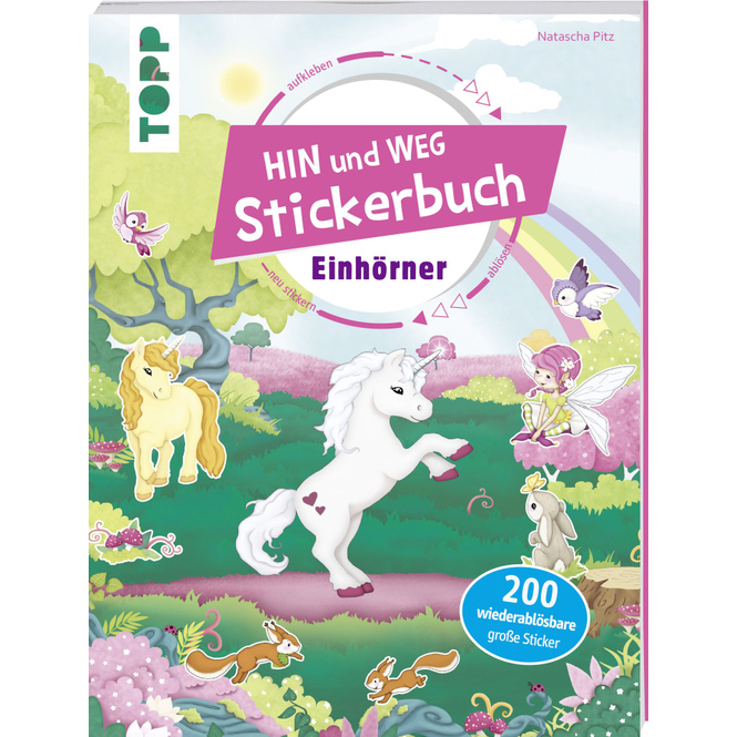 Das Hin und Weg - Stickerbuch - Einhörner