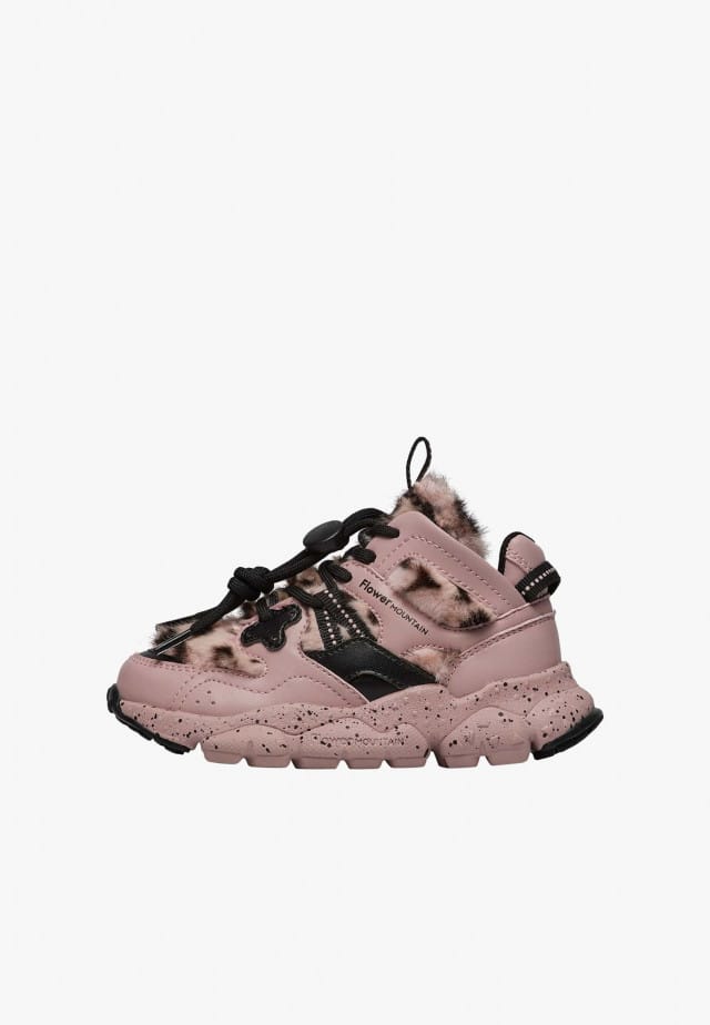 YAMANO 3 HIGH JUNIOR.Hohe Sneakers aus Kunstleder und Wolle, Rosa