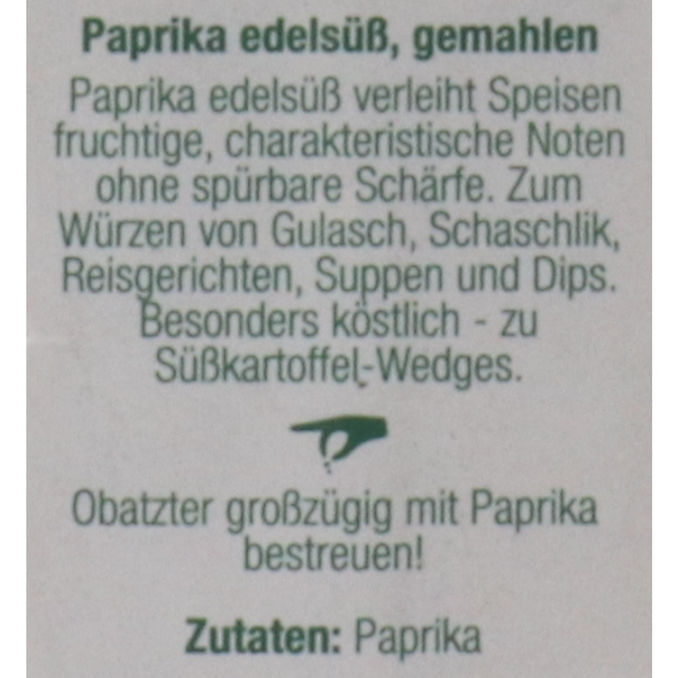 Paprika Edelsüß, 25g von Fuchs