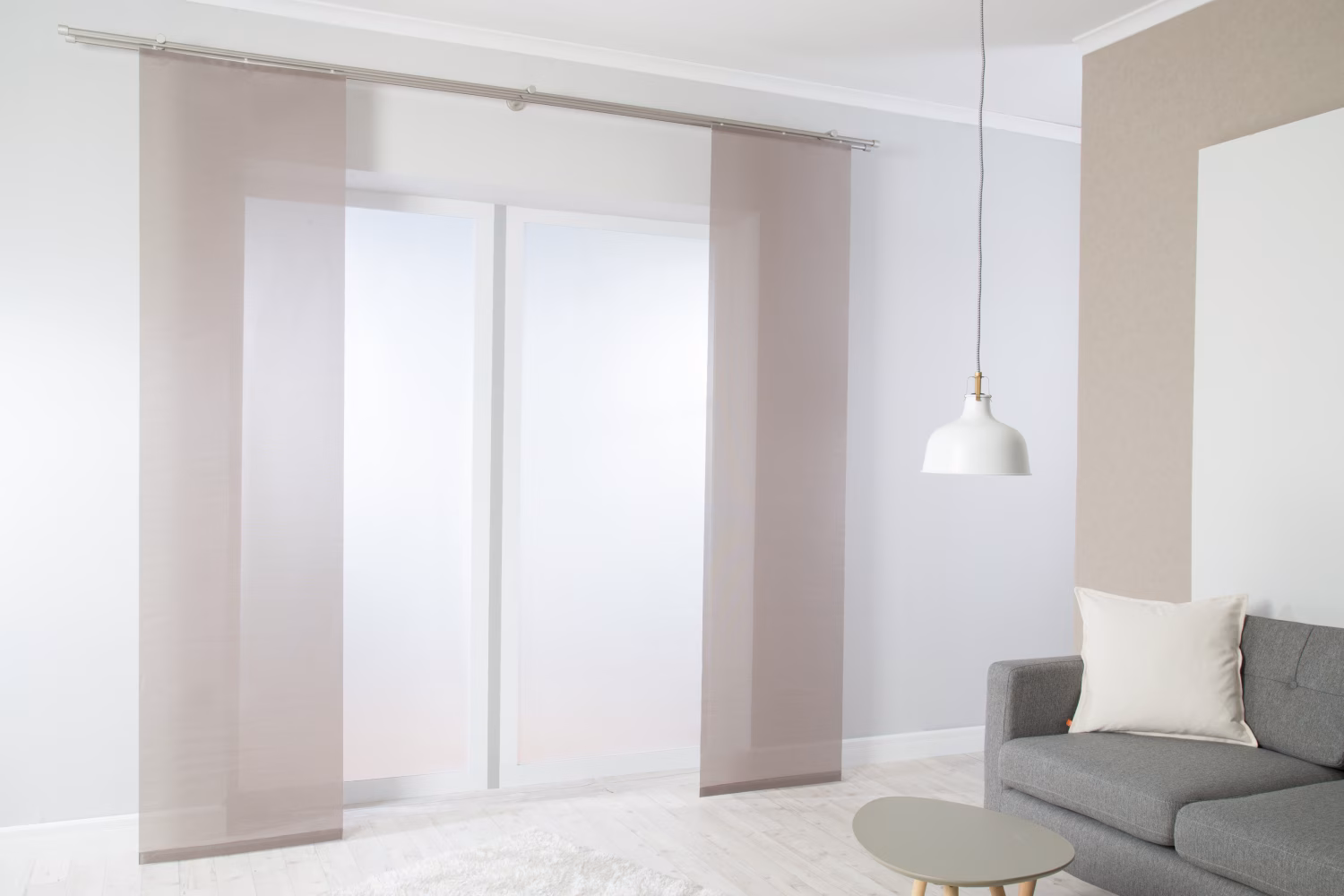 Homing Flächenvorhang Manhatten 60x245cm braun Vorhang Wohnzimmer Schlafzimmer
