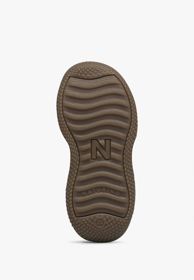 NATURINO FINAY VL.Lauflernschuhe aus Leder und Veloursleder, Azurblau-Militärgrün