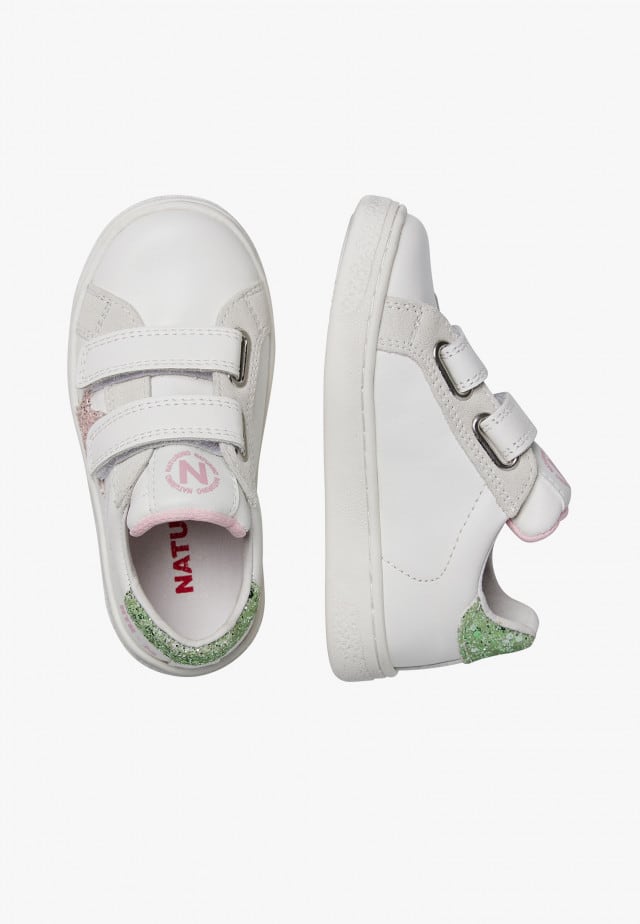 NATURINO PINN VL.Sneakers aus Leder und Veloursleder, Weiß