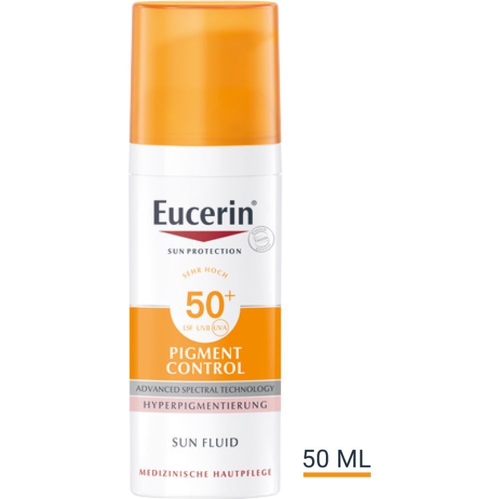 Eucerin® Pigment Control Sun Fluid LSF 50+ – Sehr hoher Sonnenschutz & sichtbare Milderung von vorhandenen Pigment- und Altersflecken