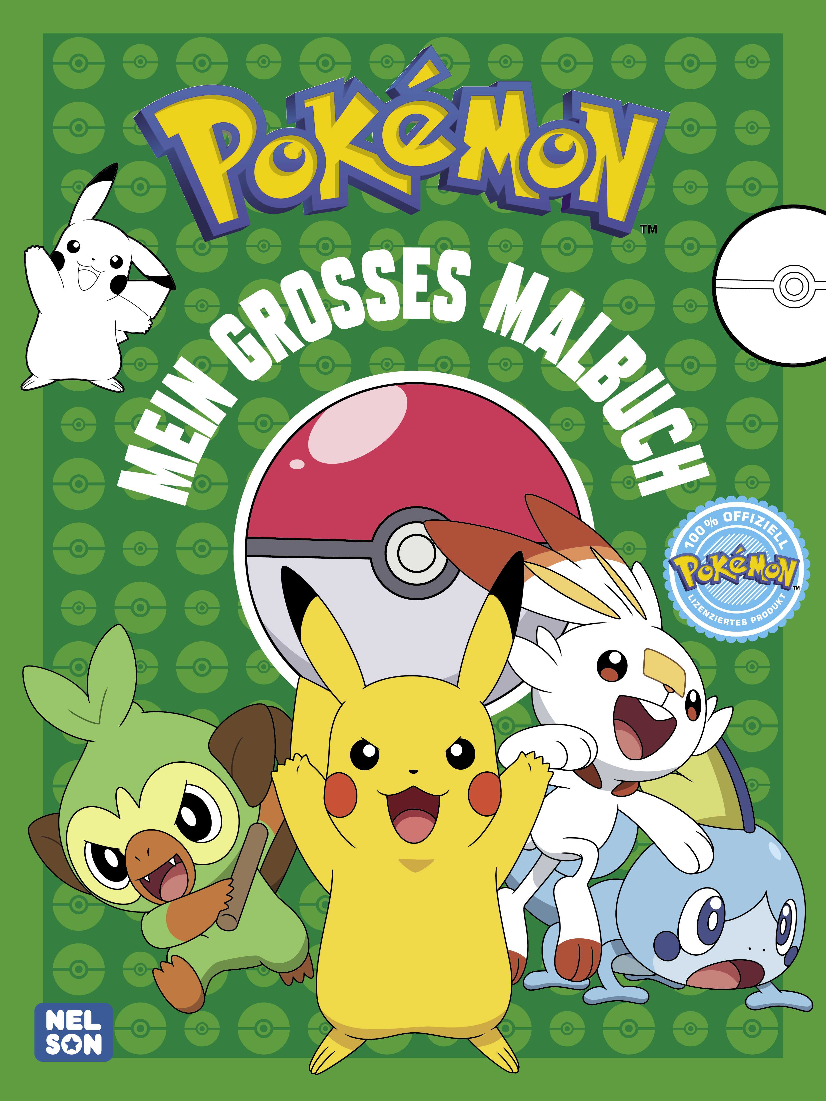 Malbuch f. Kinder Pokemon, 80 Seiten