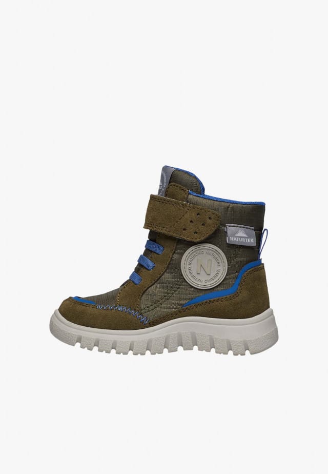 NATURINO DREZZ WP.Stiefel aus Leder und technischem Gewebe, Militärgrün