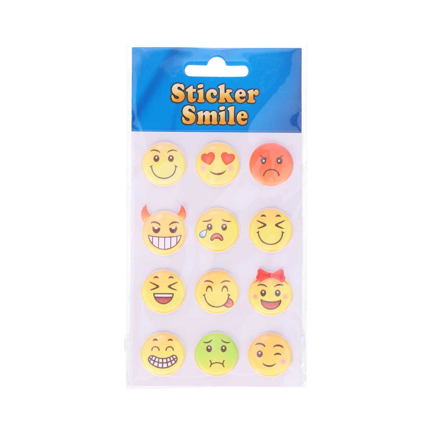 Schaum Sticker Smile 12 Sticker 1 Blatt 6fach