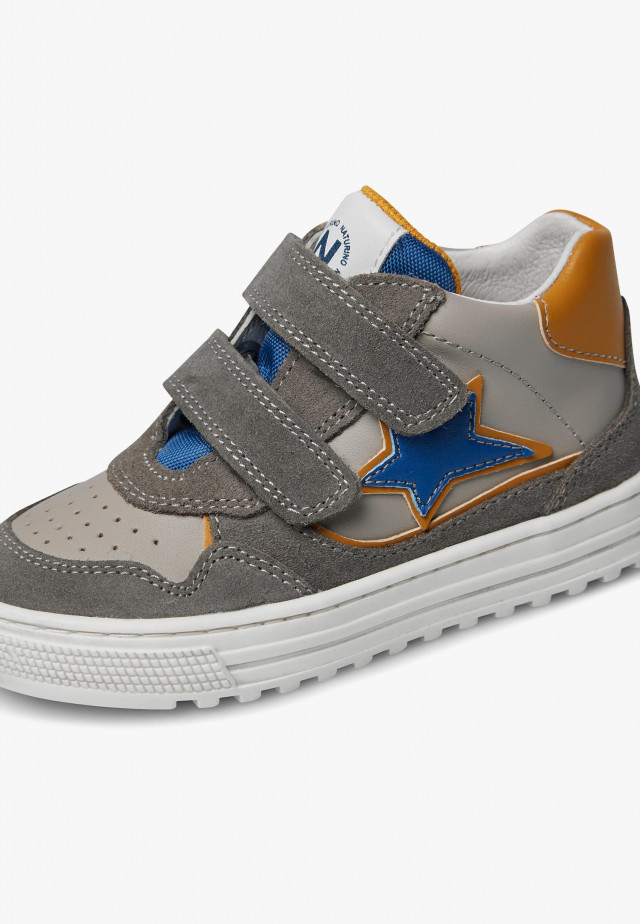 NATURINO HESS HIGH 3 VL.Knöchelschuhe aus Leder und Veloursleder, Anthrazit