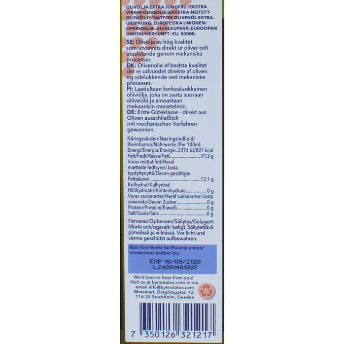 Extra Virgin Olivenöl, 500ml von By Motatos