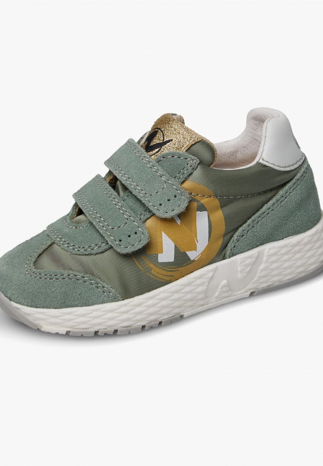 NATURINO JESKO 2 VL.Sneakers aus Veloursleder und technischem Gewebe, Salbei-Weiß