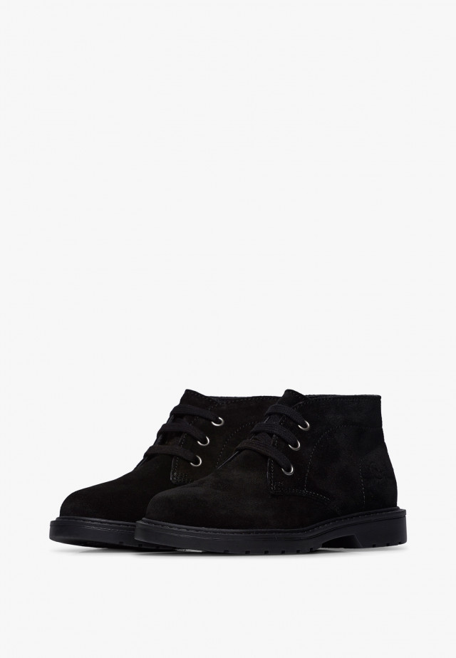 NATURINO MALMYSchuhe aus Veloursleder, Schwarz
