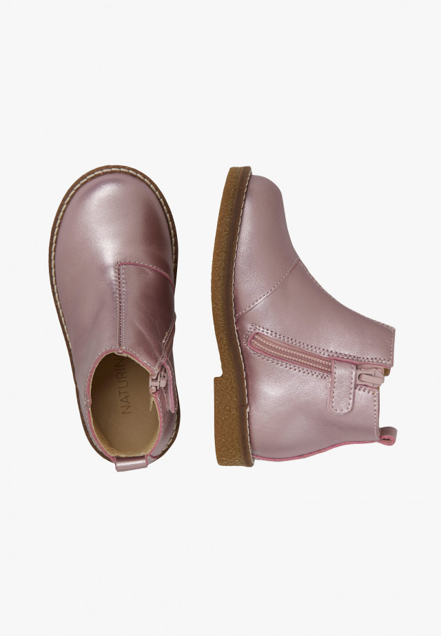 NATURINO DASIEStiefeletten aus Leder, Rosa