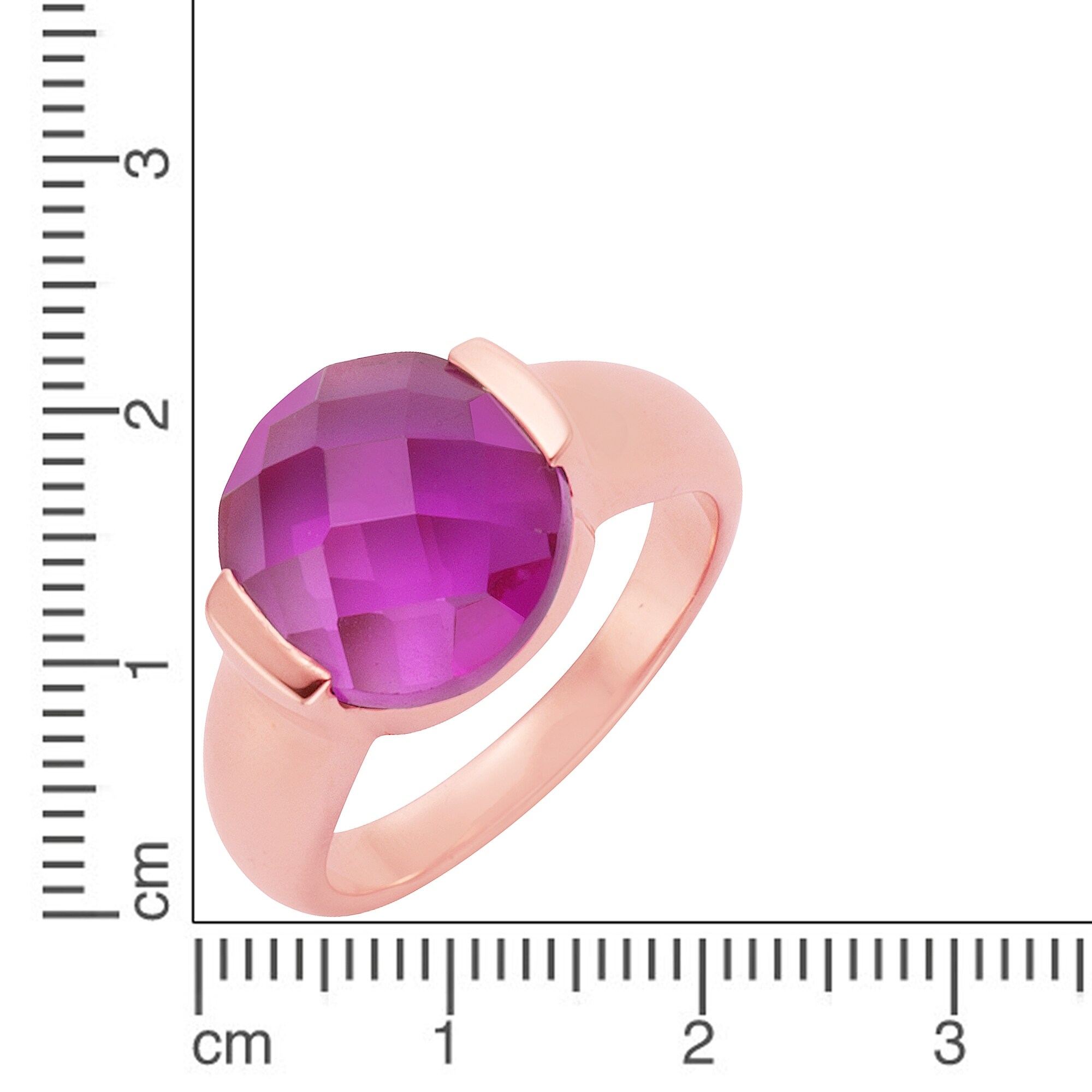 Jamelli Ring 925 Silber Quarz pink (beh.)