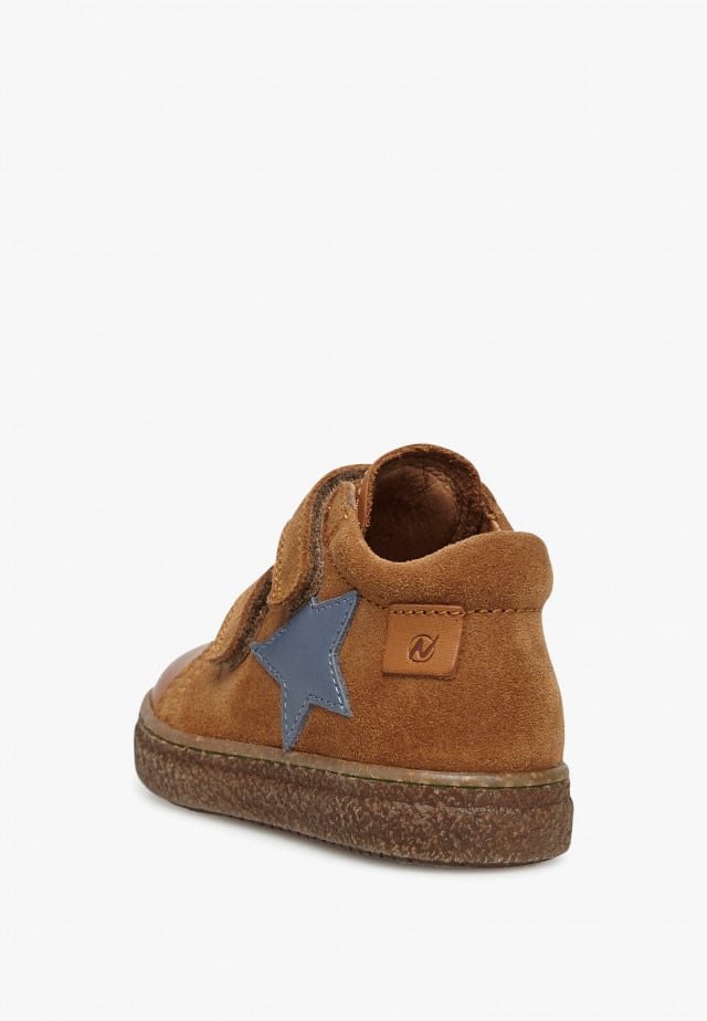 NATURINO ALBUS STAR VLSneakers aus Leder und Veloursleder mit Stern-Patch, Braun
