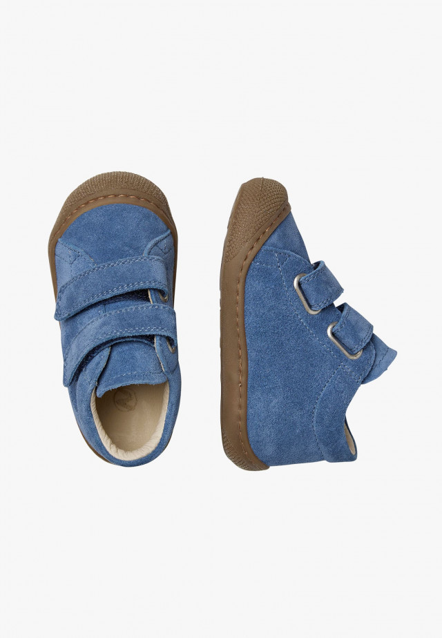 NATURINO COCOON VLLauflernschuhe aus Veloursleder, Azurblau