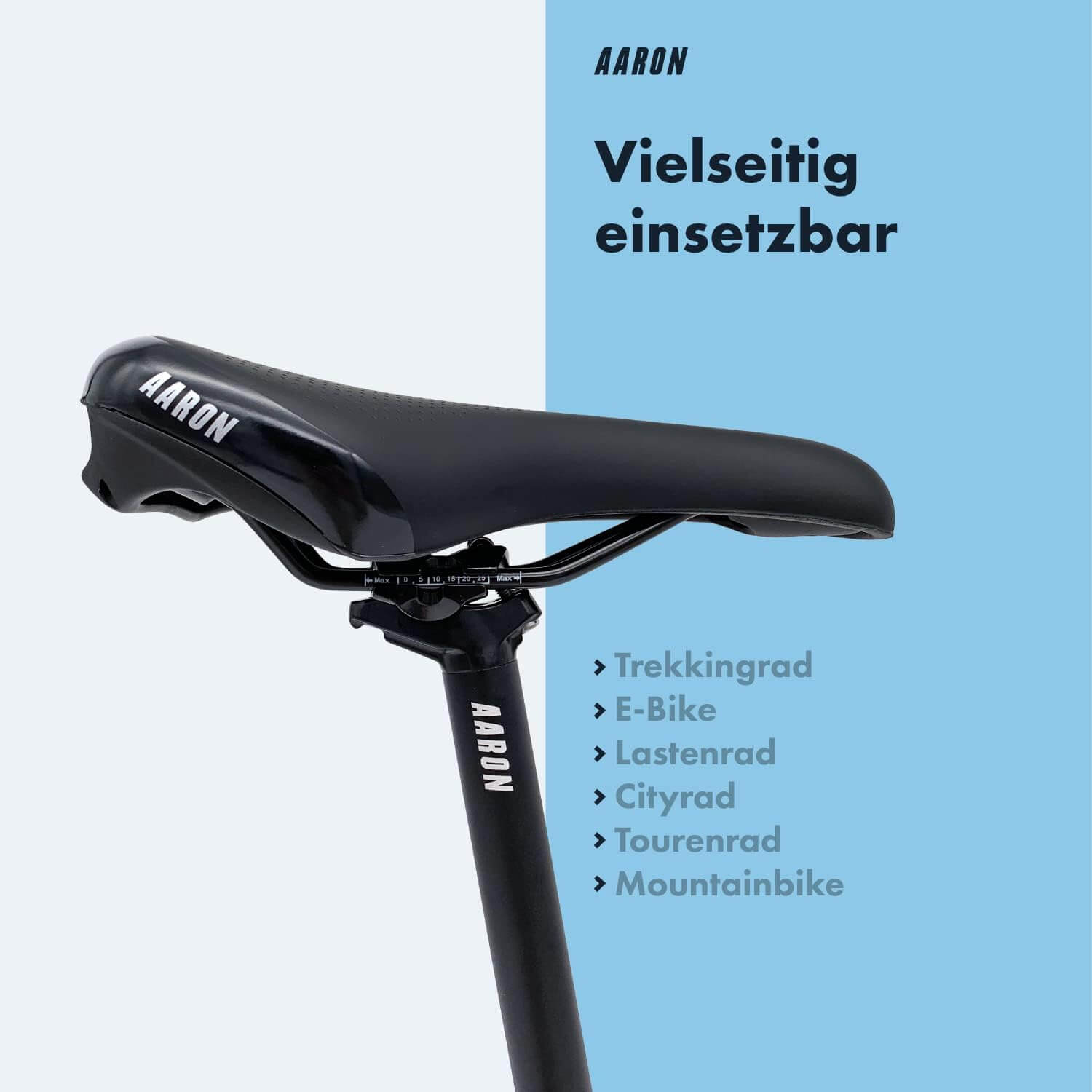 AARON Touring ergonomischer FahrradsattelUnisex für Trekkingrad, Mountainbike, Stadtrad, E-Bike
