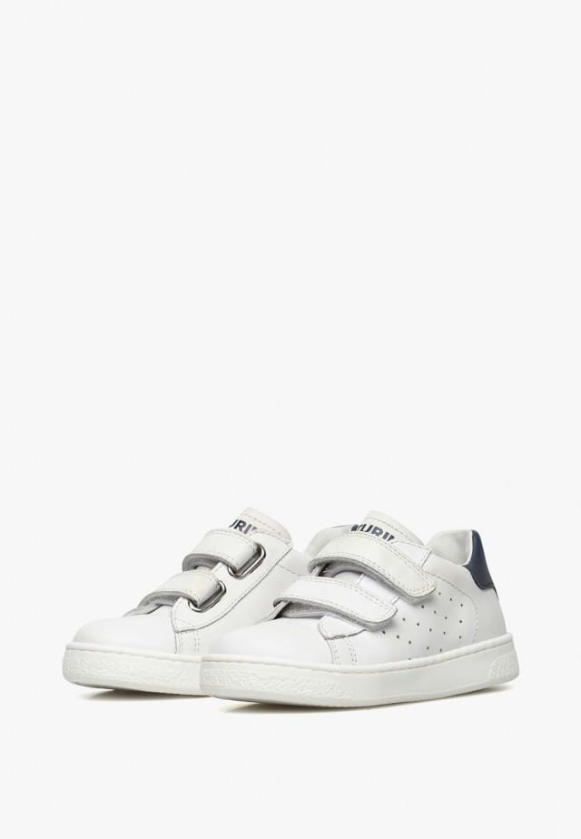 NATURINO HASSELT 2 VL.Sneakers aus Leder, Weiß-Blau