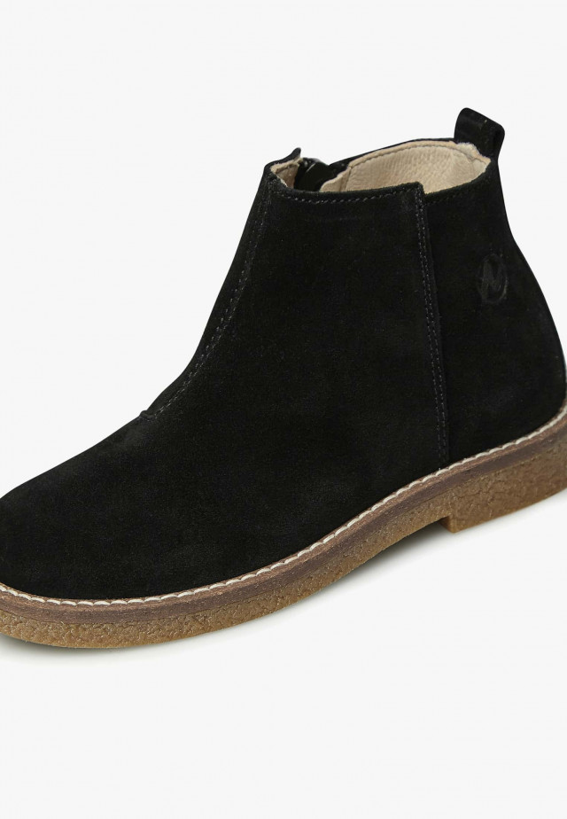 NATURINO DASIEStiefeletten aus Veloursleder, Schwarz