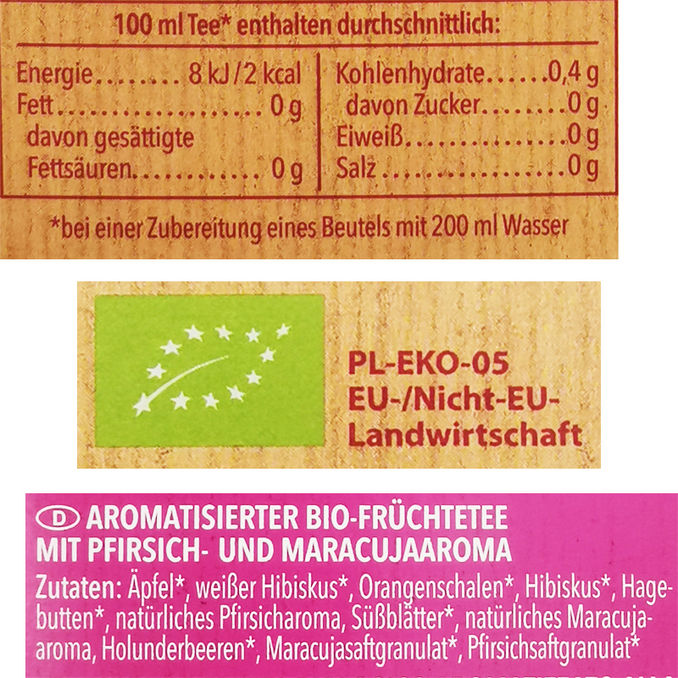 BIO Teekanne Eistee Pfirsich Maracuja, 45g von Teekanne