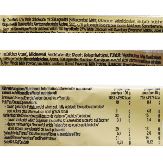 Joe's Core Bar White Chocolate Coconut, 12er Pack, 12 x 45g von Weider