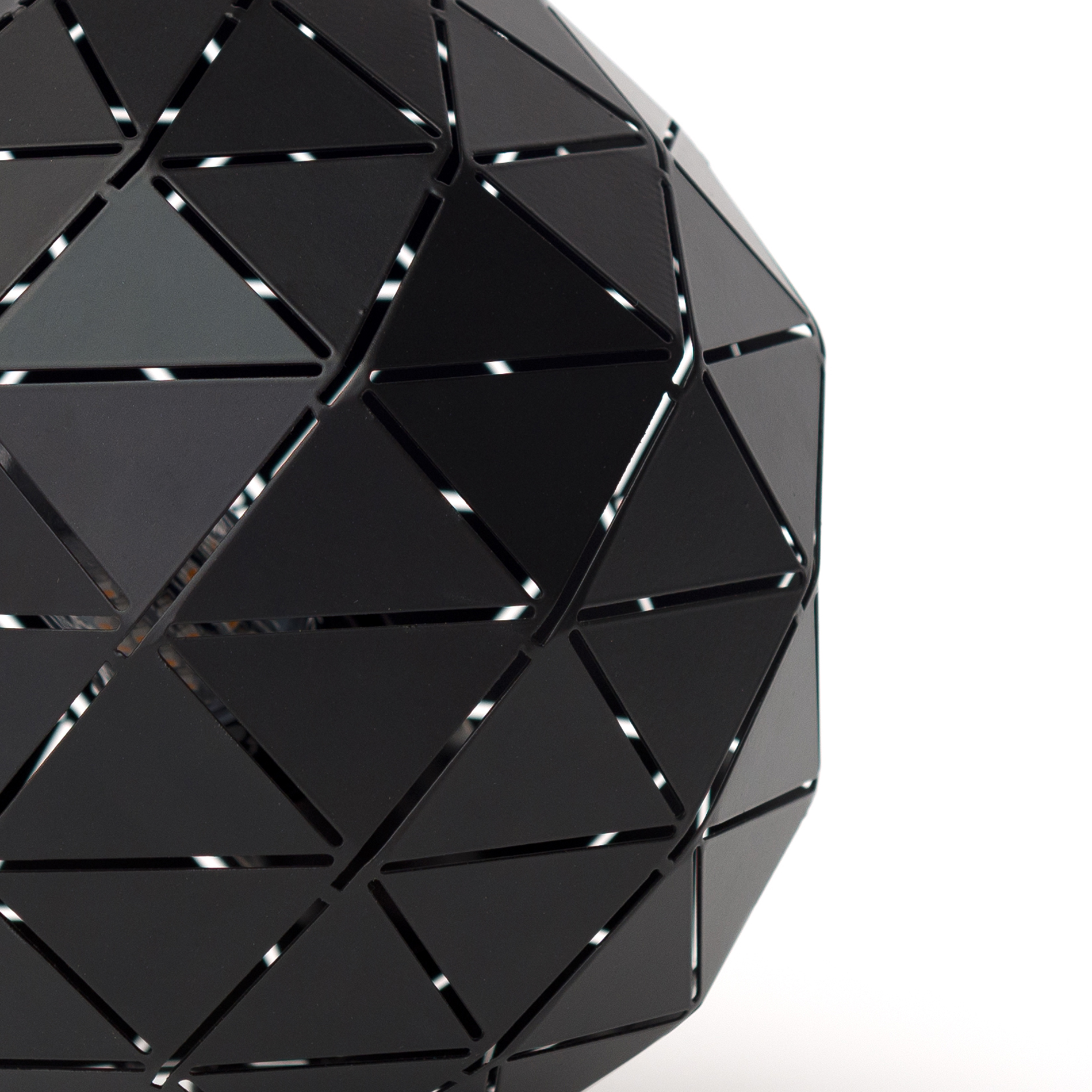LED-Tischleuchte - schwarz - Metall - mit Flammeneffekt