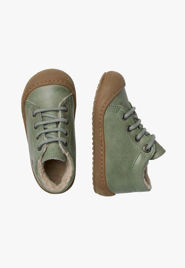 NATURINO RACOONLauflernschuhe mit Wollfutter, Salbei