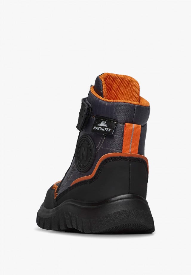 NATURINO DREZZ WP.Stiefel aus Leder und technischem Gewebe, Schwarz-Anthrazit