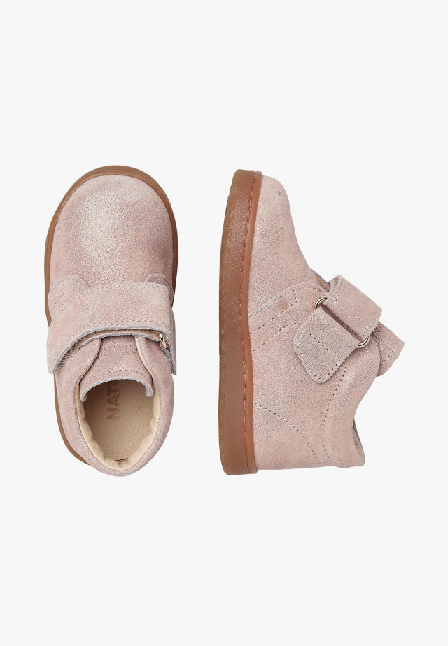 NATURINO GEMZIE3 VLSchuhe aus Veloursleder in Glitter-Optik, Rosa