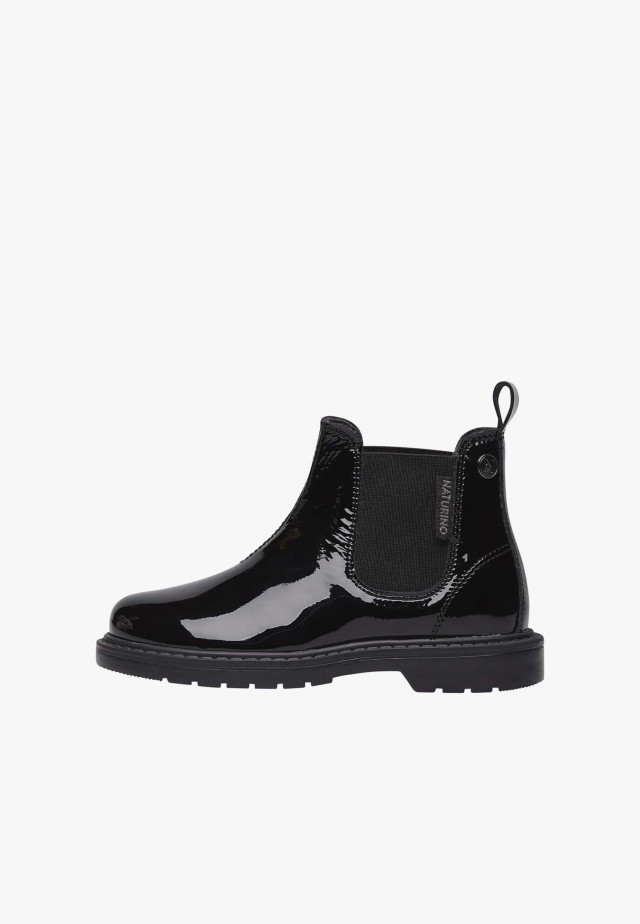NATURINO PICCADILLYChelsea-Boots aus Lackleder, Schwarz