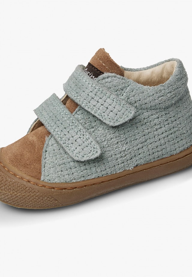 NATURINO COCOON VLLauflernschuhe aus Veloursleder, Salbei-Braun