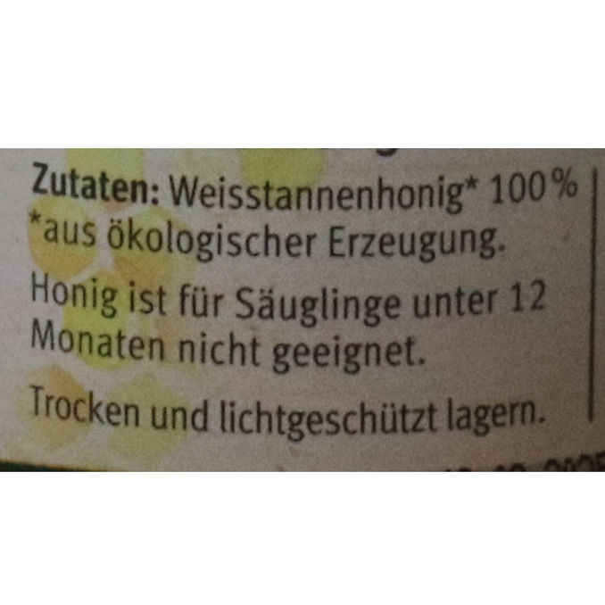 BIO Weißtannenhonig, 120g von agava