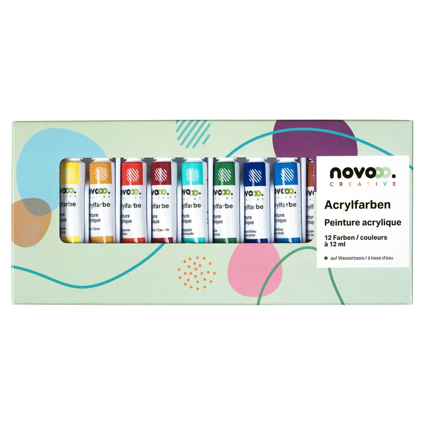 novooo Acrylfarben 12er wasserbasis
