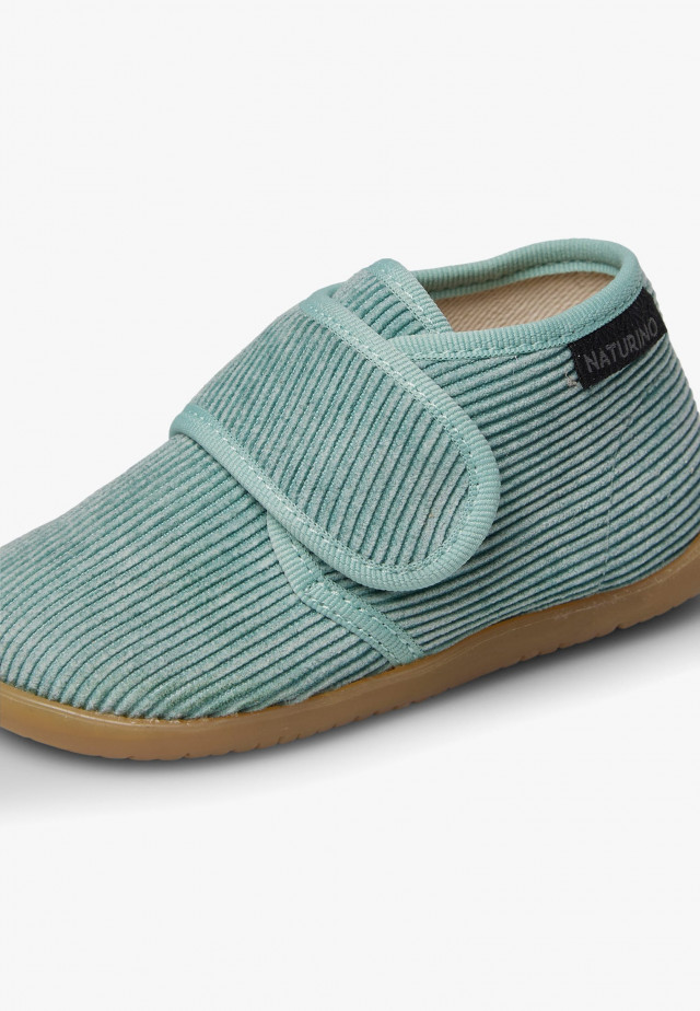 NATURINO HOMEHausschuhe aus Veloursleder, Salbei