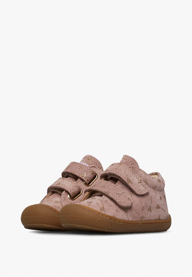 NATURINO COCOON VLLauflernschuhe aus Veloursleder, Rosa-Platin