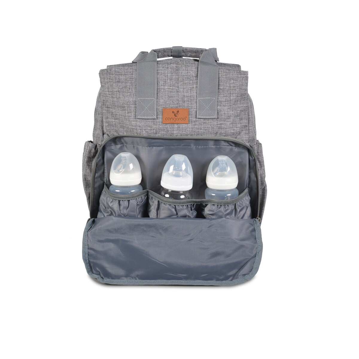 Moni Wickeltasche Lydia, zusätzliche Tasche, Wickelunterlage, Reißverschluss schwarz