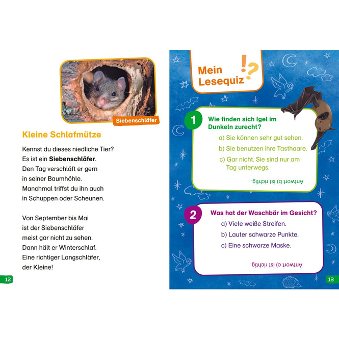 WAS IST WAS - Erstes LESEN easy! - Band 17 - Tiere in der Nacht