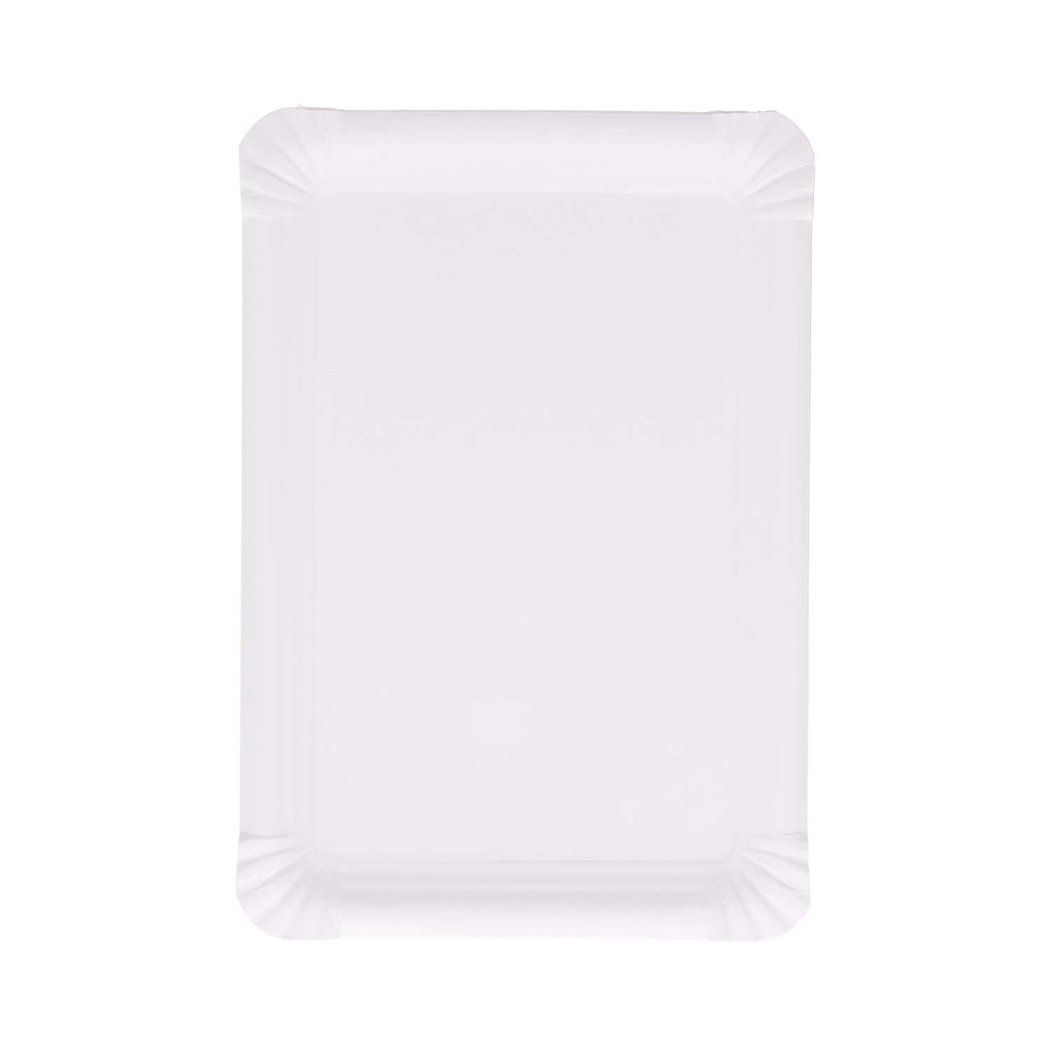 Heku Pappteller eckig 17 x 23 cm kompostierbar weiß  20er