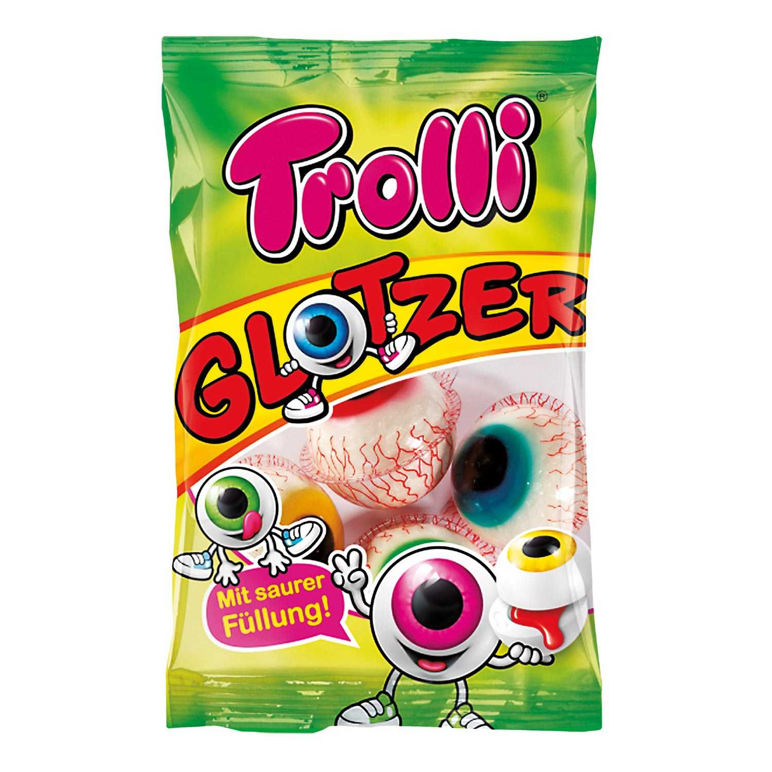 Trolli Glotzer saure Füllung 75 g 4er