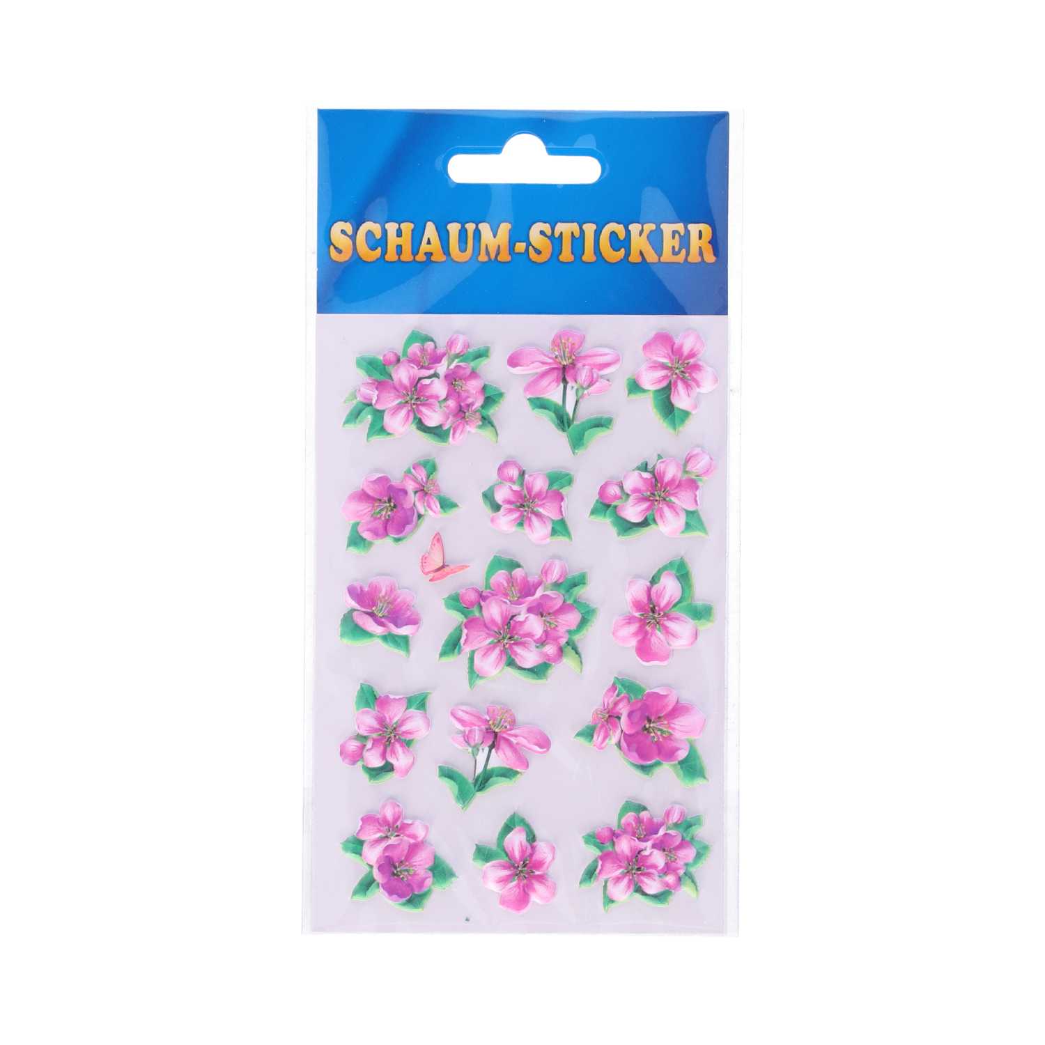 Schaum Sticker Blumen 1 Blatt 6fach