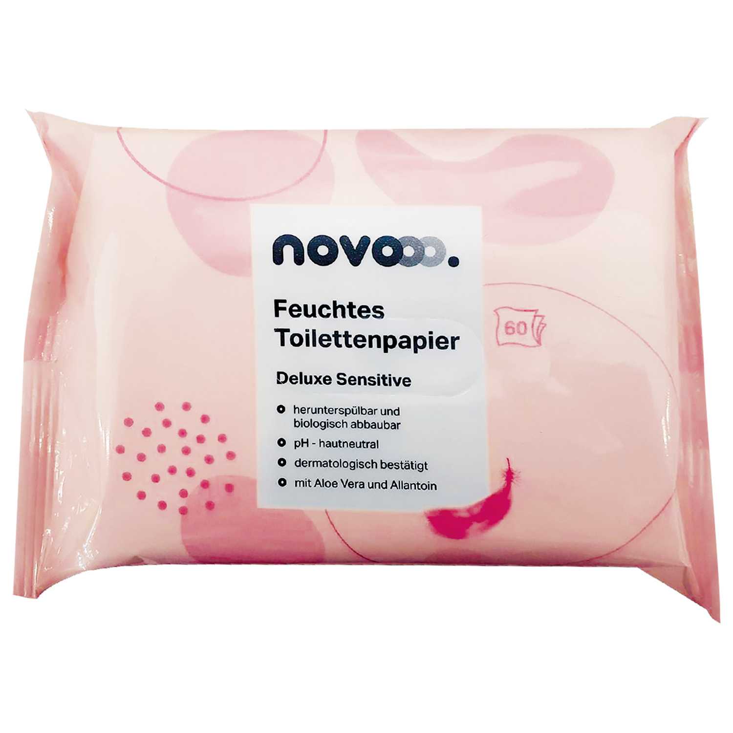 novooo Feuchtes Toilettenpapier Deluxe Sensitive 60 Blatt