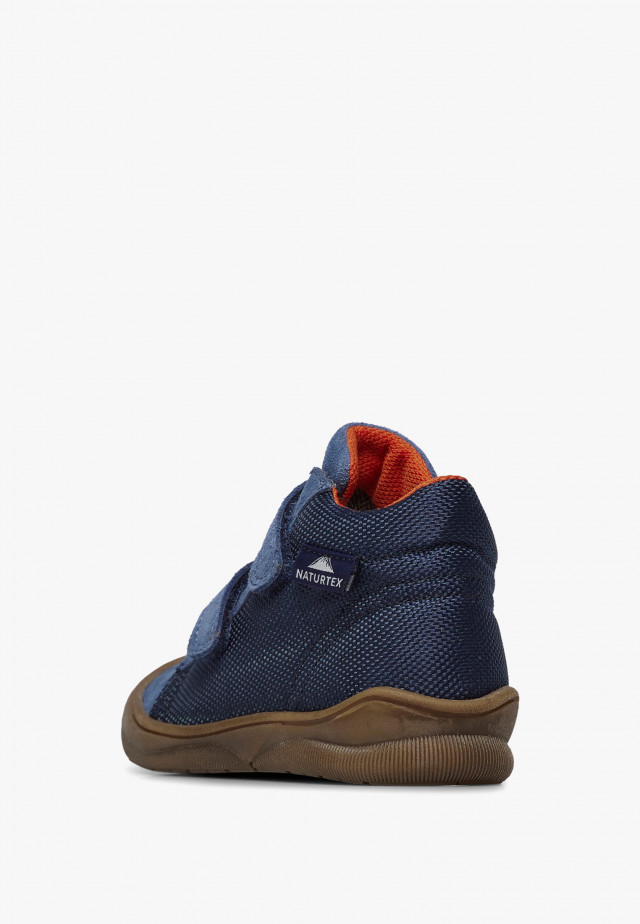 NATURINO TEKE 3 WPWasserdichte Lauflernschuhe aus Leder und Veloursleder, Blau